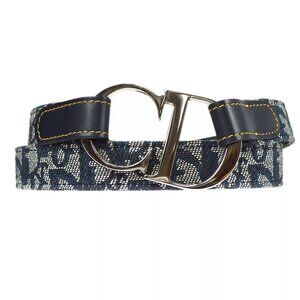 Christian Dior Trotter Belt Navy